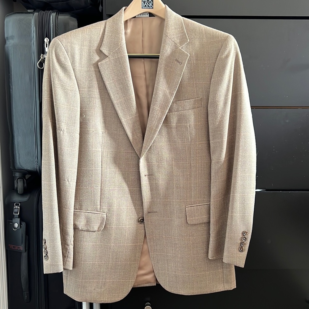 Jos A Bank signature collection beige sports coat